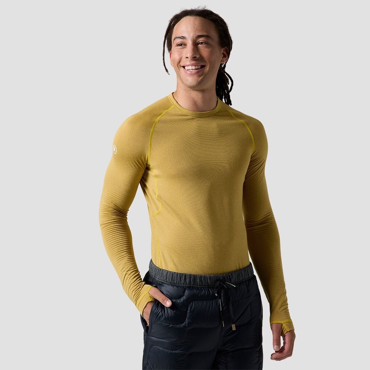 A mid-torso shot of the Pines Men's Crew Top.