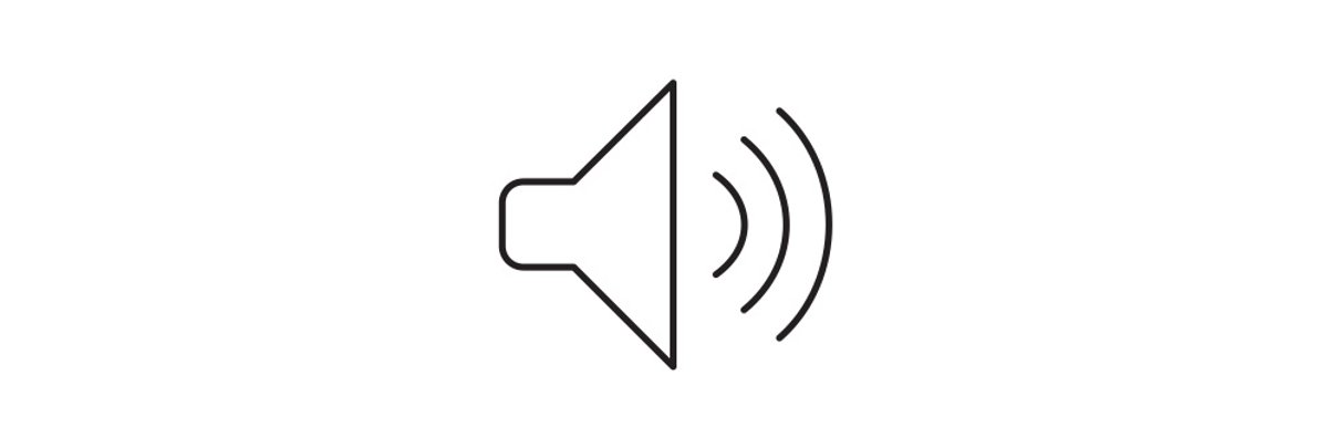 Speaker with sound waves icon