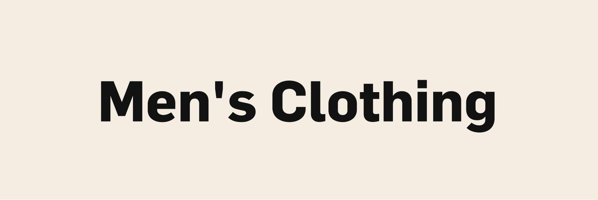 Men's Apparel