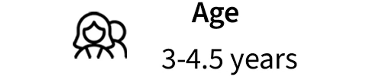 graphic icon showing two kids representing age.