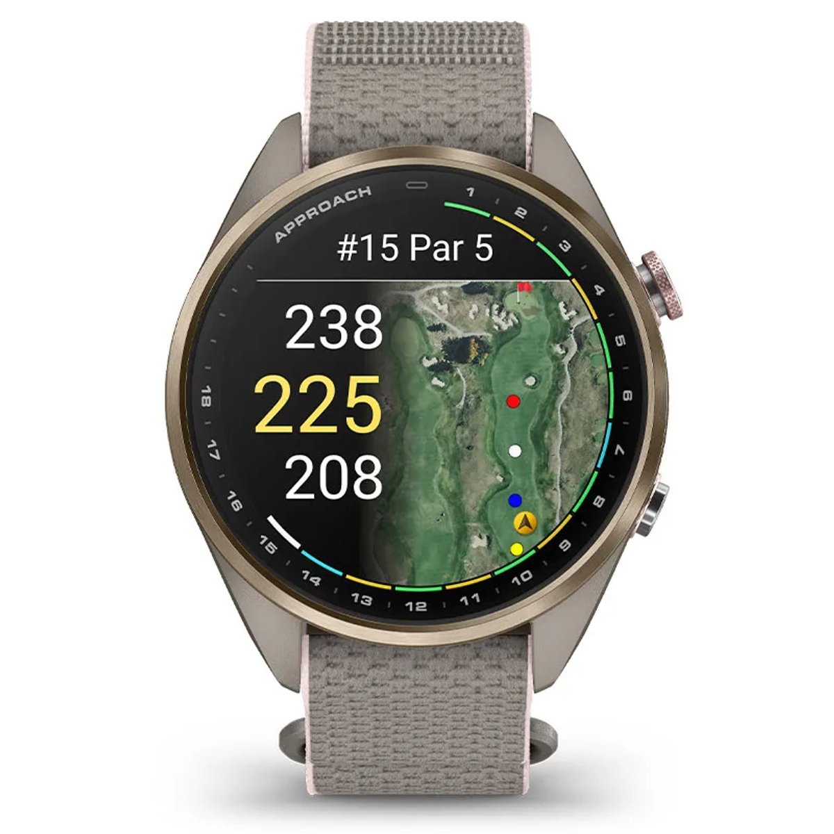 Garmin Approach S72 has an easy-to-ready AMOLED display.