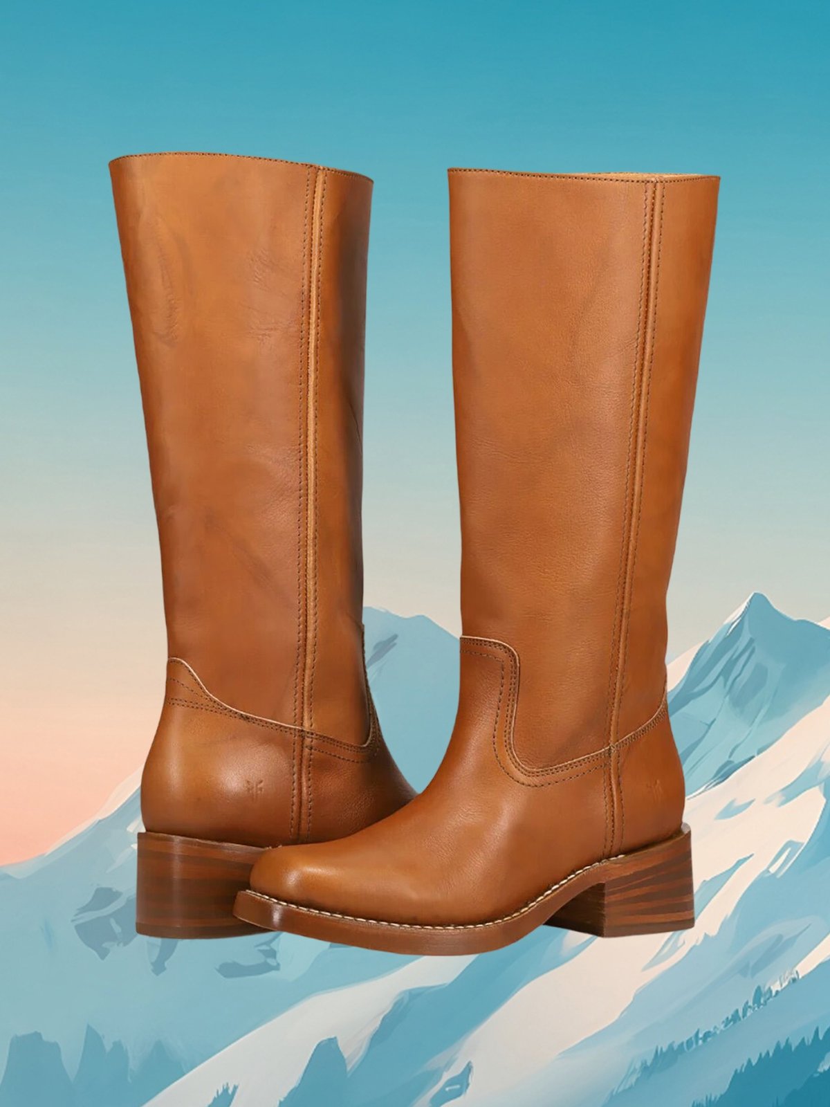 Frye knee-high leather boots.