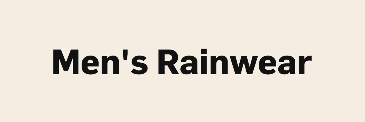 Men's Rainwear