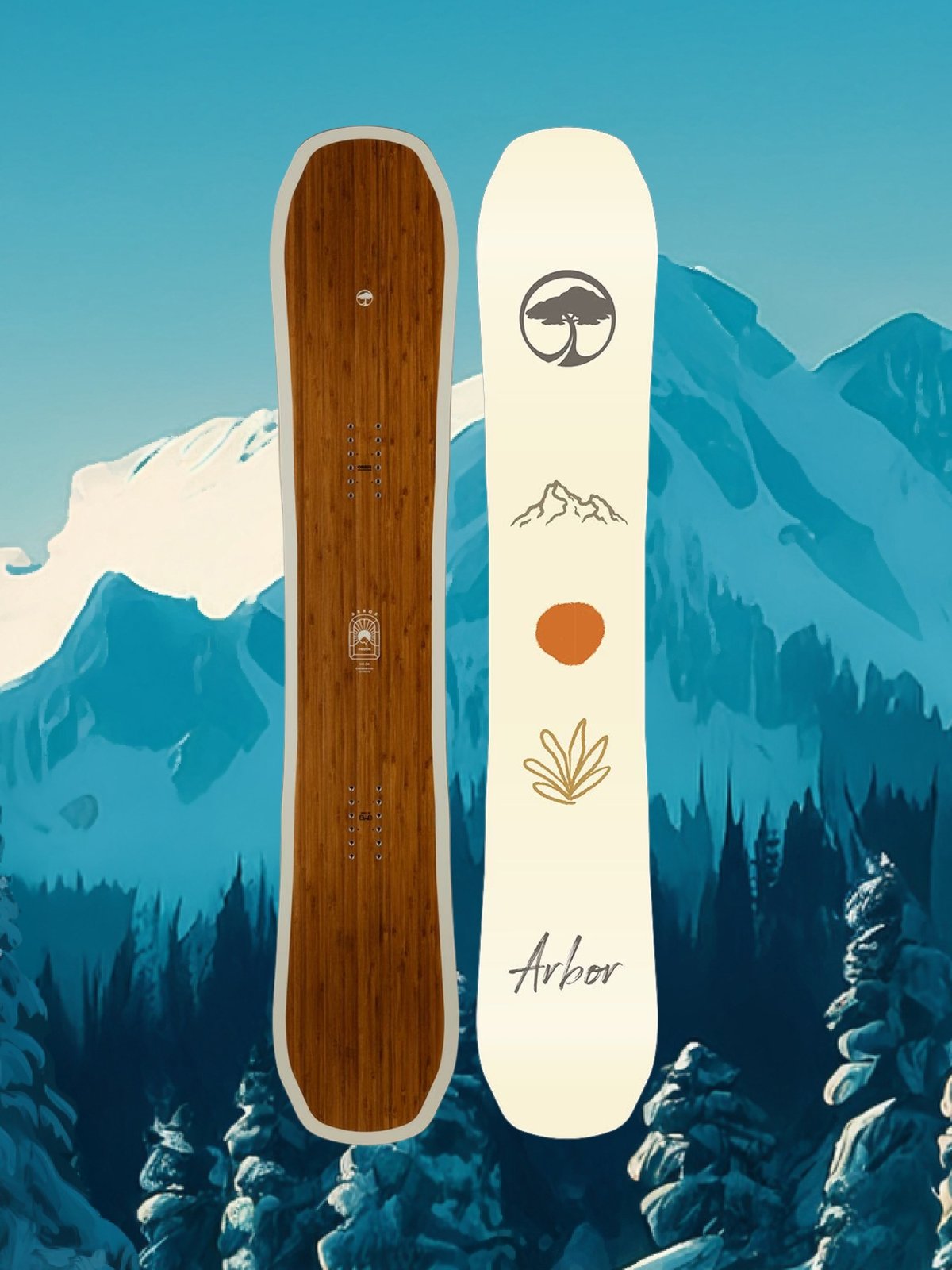 An Arbor snowboard.