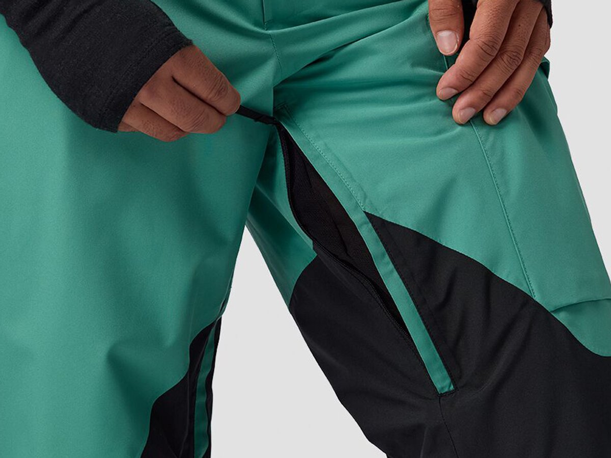 Model opening zippered inner-thigh vent.