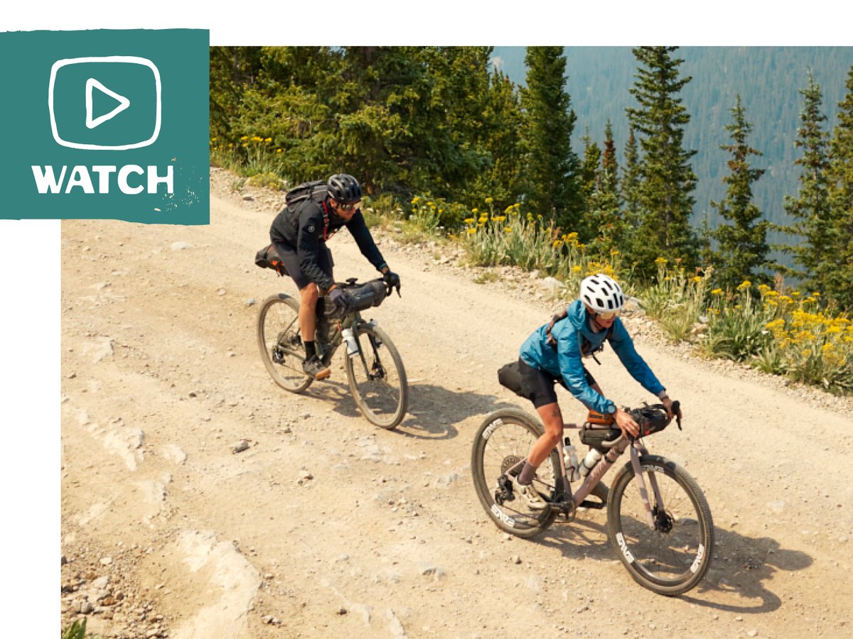 Two gravel bikers having the best time because they didn’t forget a single thing.