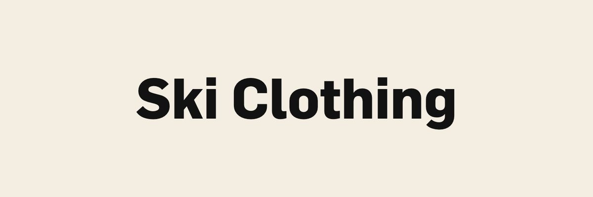 Ski Clothing