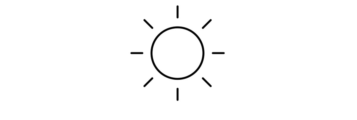 A drawing of the sun