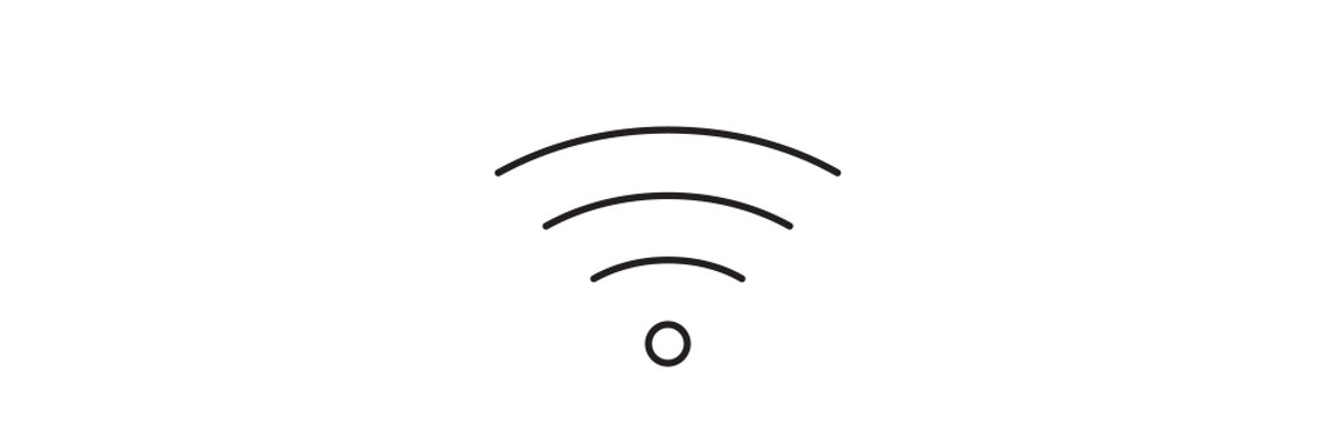 A line art wifi icon