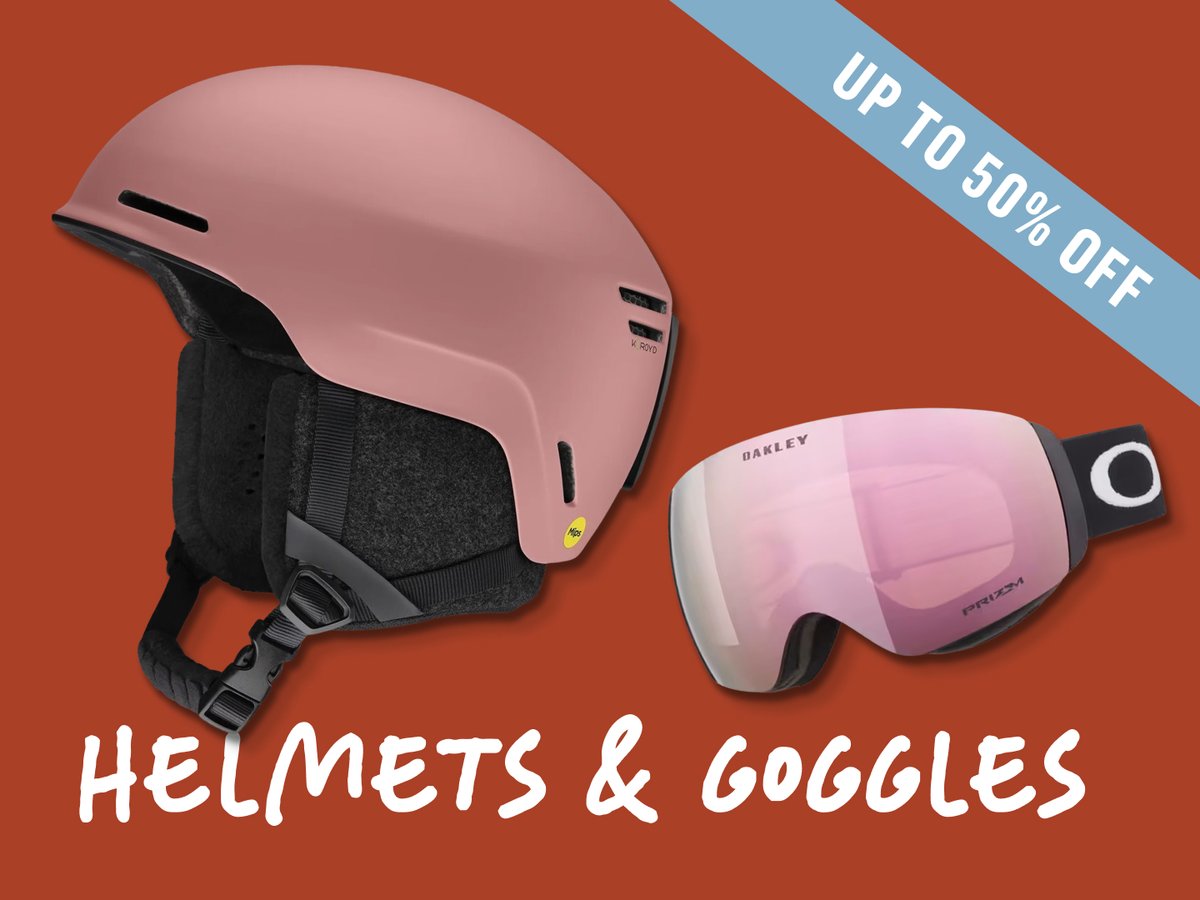 Helmets & Goggles Up To 50% Off
