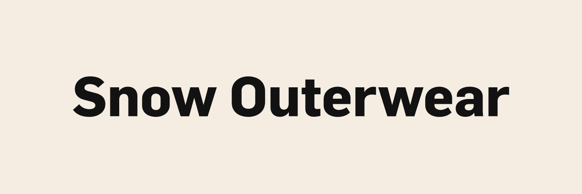 Snow Outerwear