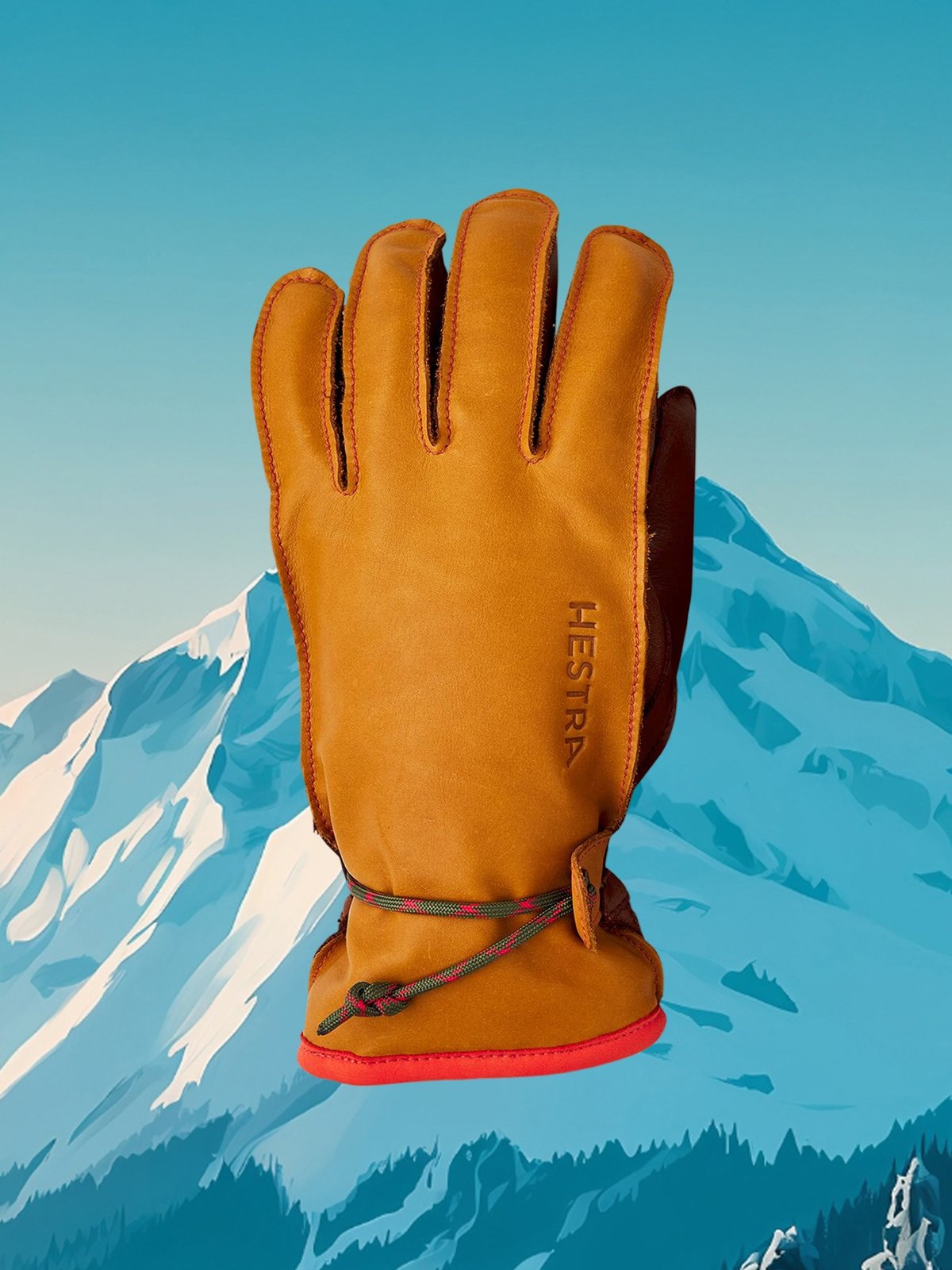 A tan Hestra glove.