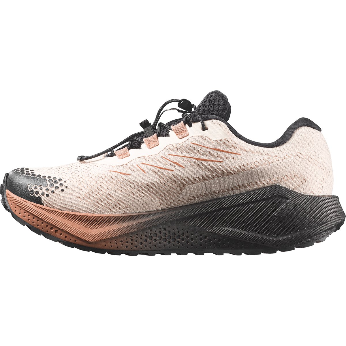 Lateral profile of Salomon Aero Blaze 4 GRVL GTX showing full optiFOAM² midsole stack and outsole silhouette
