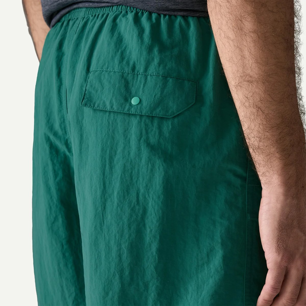 A view of the back of Baggies, highlighting the back pocket.