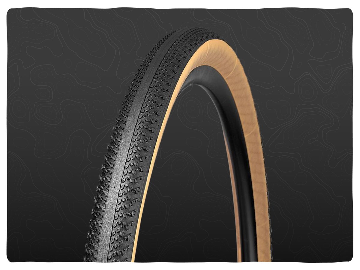 A tire with an ultra-slick center tread and file style outer tread.