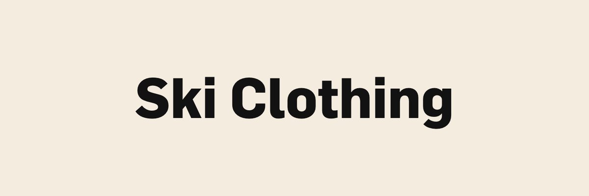 Ski Clothing