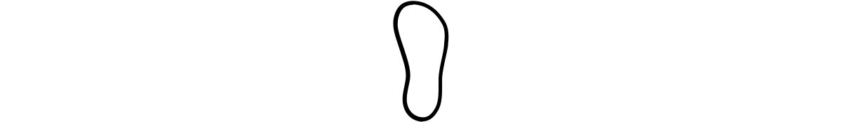 Icon depicting running shoe width