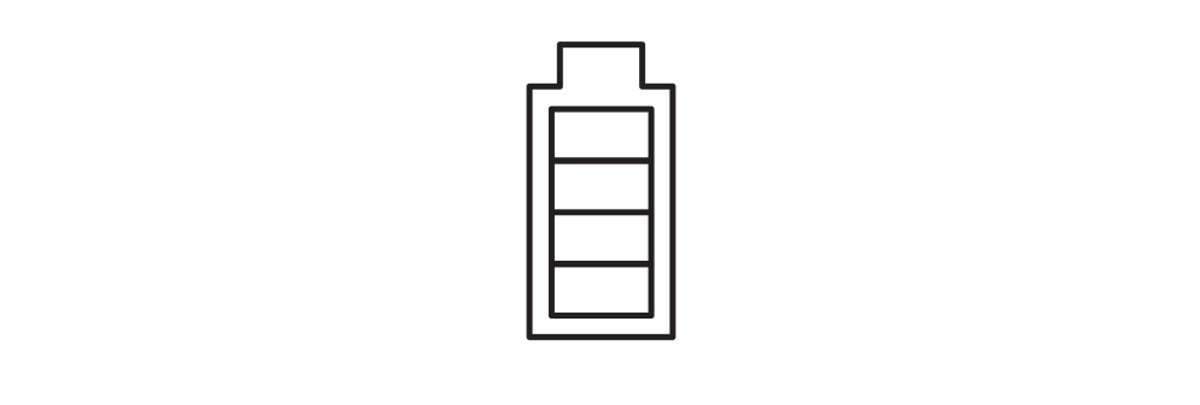 A battery icon at full life