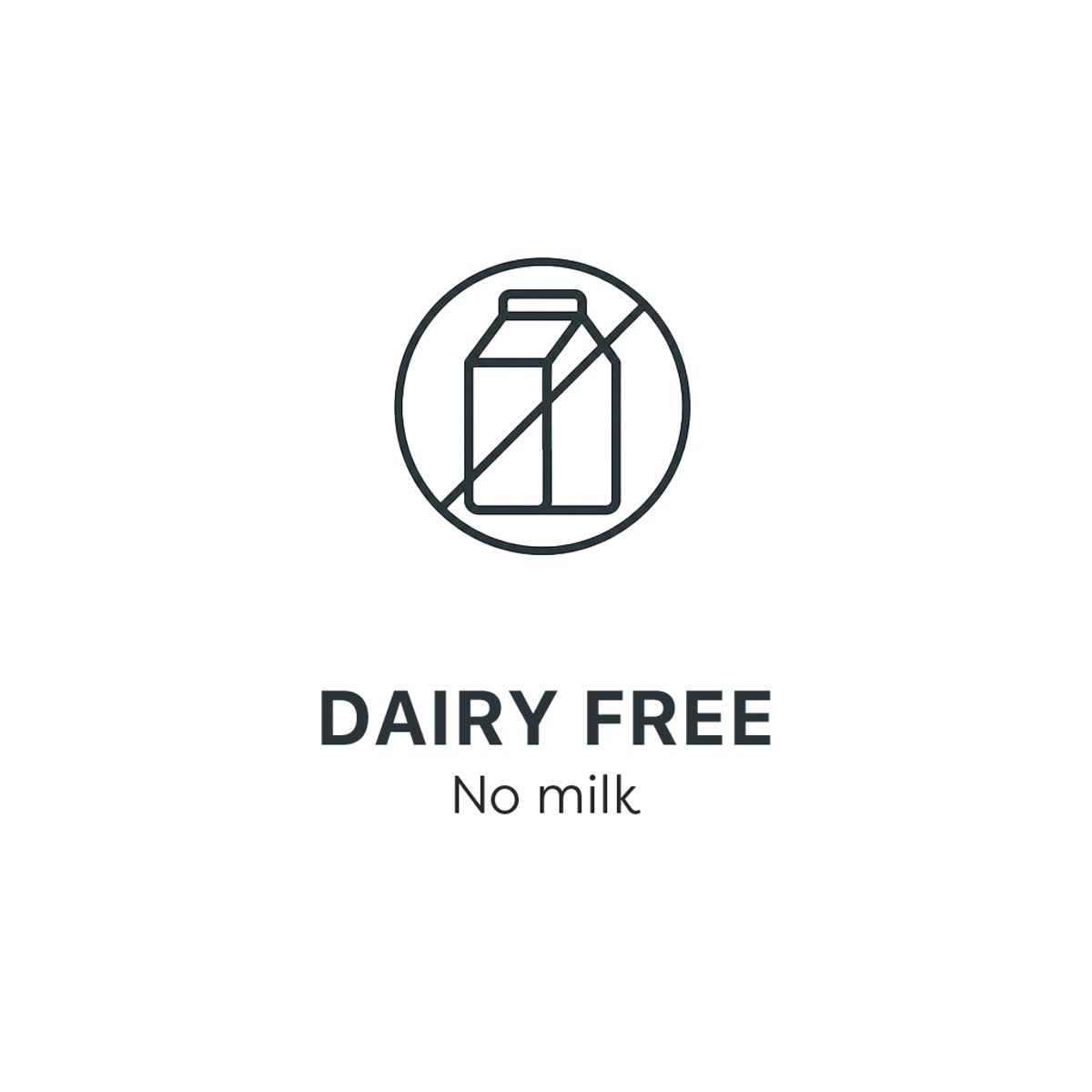 Dairy free: No milk