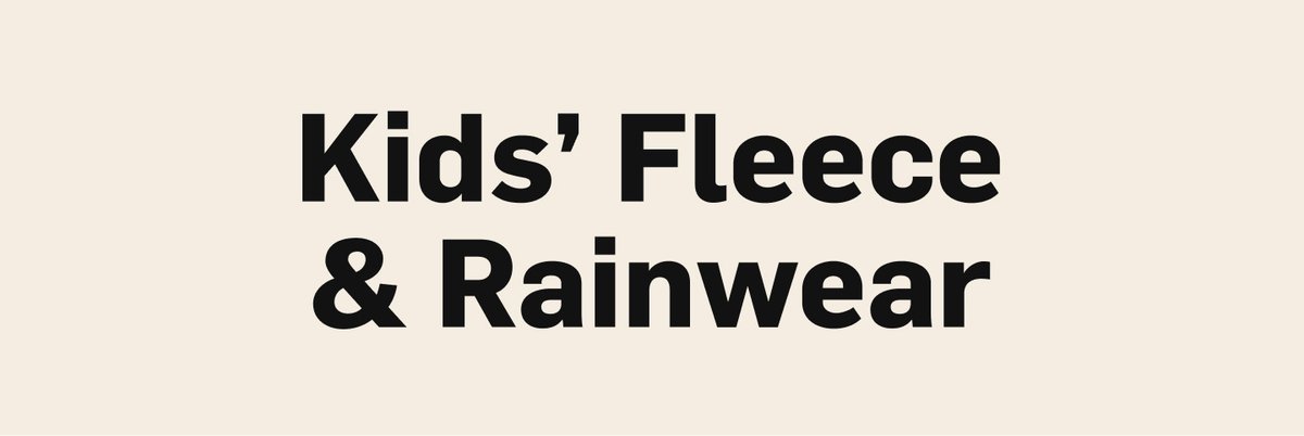 Kids' Fleece & Rainwear