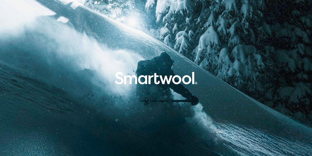A skier walks between two large boulders. The word “Salomon” is over them.