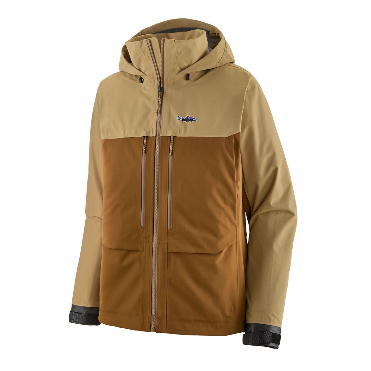 An off-model shot of the Swiftcurrent Jacket, highlighting the cut and fit of the garment. 