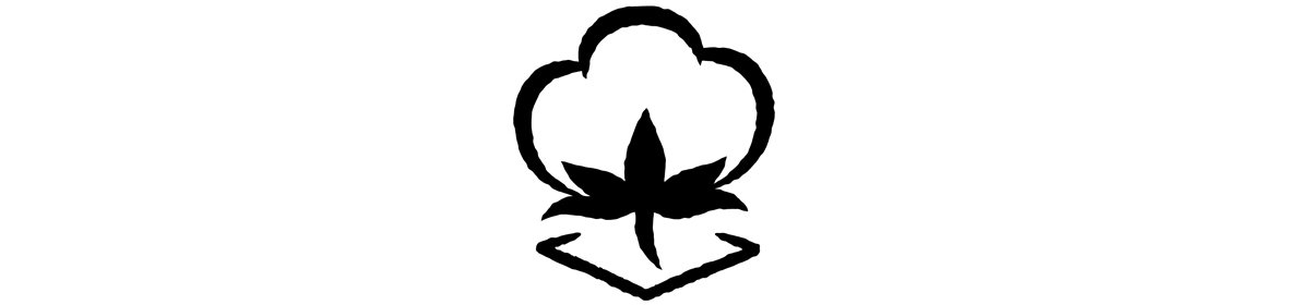 Cotton flower boll icon representing sustainable natural fiber for eco-friendly outdoor apparel and gear.