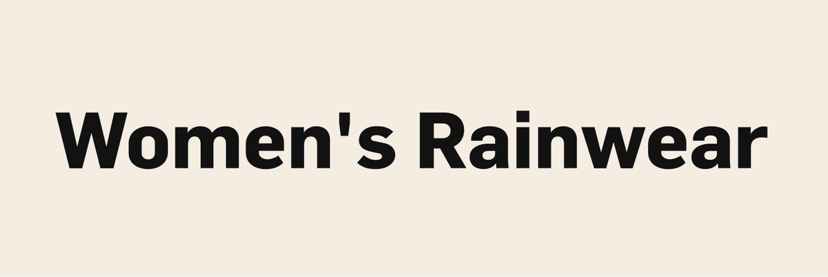 Women's Rainwear