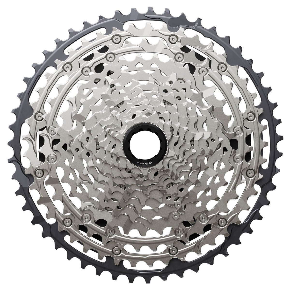 Shimano Deore CS-M7200 cassette on a white background.