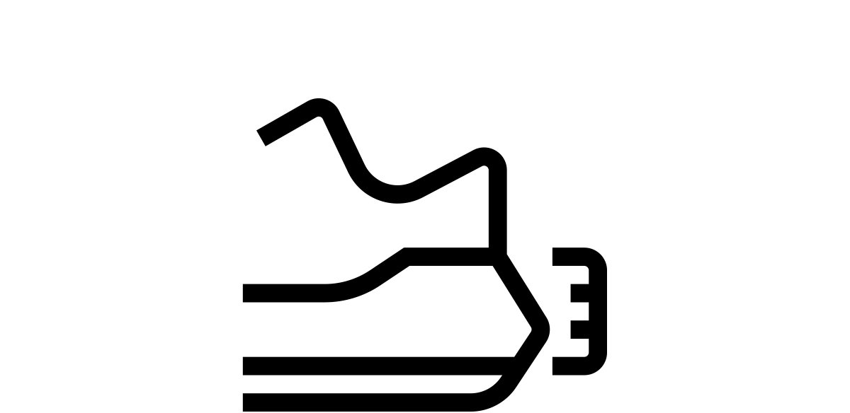 graphic icon of running shoe heel height