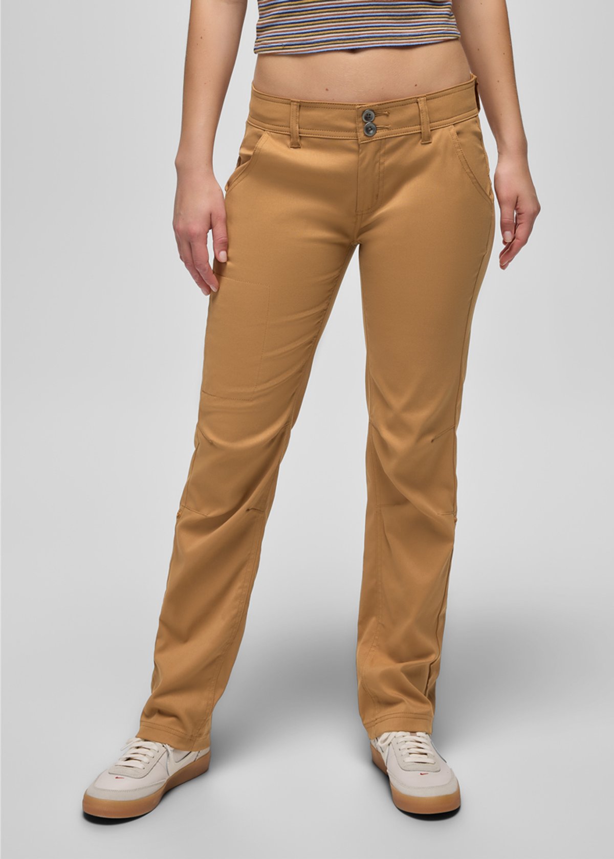 A closeup shot of the prAna Stretch Zion Halle Low Rise Straight Pant.
