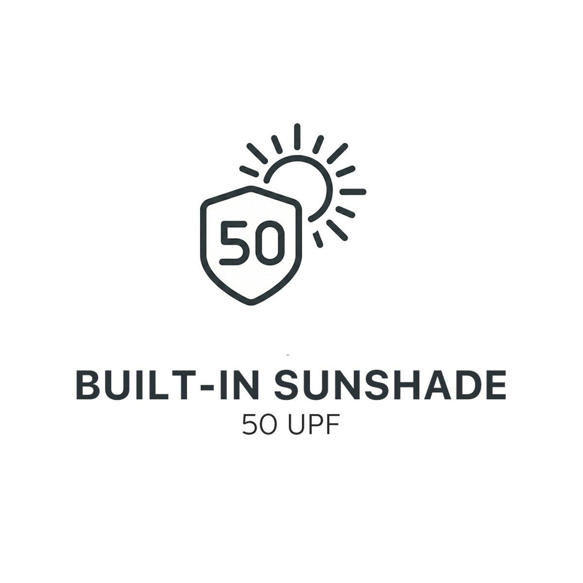 Built-in sunshade: UPF 50