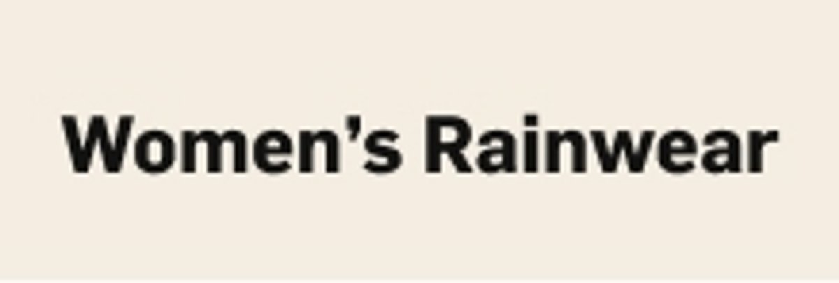 Women's Rainwear