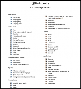 Car Camping Essentials List: Ultimate Printable Checklist!