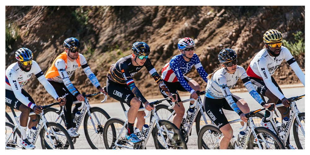 legion riders riding together, they are riding two by two and relaxed